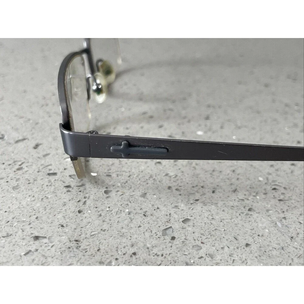 Eyes Of Faith Eyeglasses Frames ONLY 1009 53-18-140 Navy Half rim rectangle